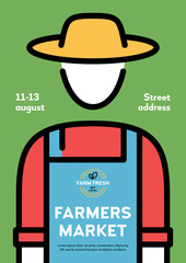 Wall Mural - Vector Farmers Market Event Poster