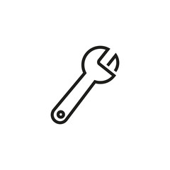 Sticker - Wrench line icon. Spanner, setting, development. Home repair concept. Vector illustration can be used for topics like building, construction, service