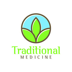 Wall Mural - logo for traditional medicine or spa treatments