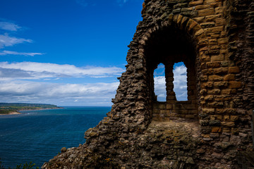 Sticker - Ruin of Medieval Scarborough Castle in North Yorkshire.