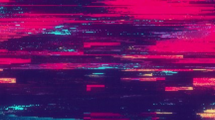 Wall Mural - unique design abstract digital animation pixel noise glitch error video damage