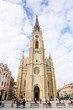 The Name of Mary Church, Novi Sad catholic cathedral during a spring partly cloudy day.