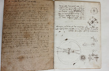 Blueprints, Mechanisms, Drawnings In The Vintage Book Manuscripts Of Leonardo Da Vinci, Codex On The Flight Of Birds By T. Sabachnikoff, Paris, 1893