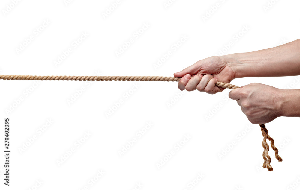 Simple Hand Pulling Rope hand pulling rope strenght power competition Stock Photo | Adobe Stock
