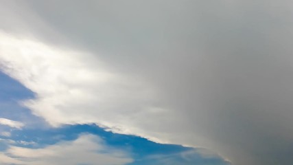 Wall Mural - Time lapse Beautiful White Clouds on Blue Sky