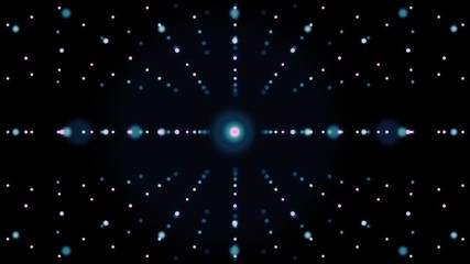 Wall Mural - abstract 3d spinning dotted lines background loop/ 4k animation of an abstract background with graph