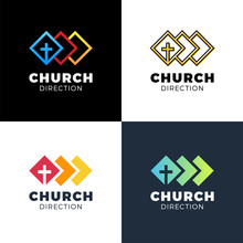 Template Christian Logo, Emblem For School, College, Seminary, Church, Organization