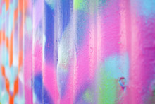 A Closeup Of Color Blend Schemes On A Metal Sheet Wall