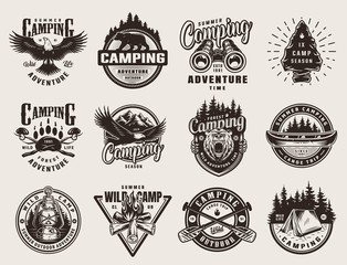 Poster - Vintage outdoor adventure emblems