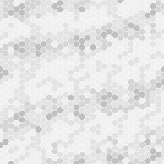 Wall Mural - black and white hexagon honeycomb seamless pattern. honey background, cell mosaic.