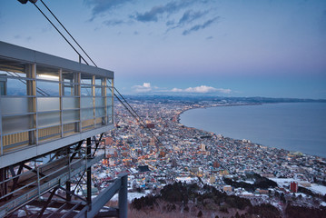 Wall Mural - Cityscape view from Mt. Hakodate Ropeway