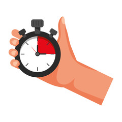 Poster - chronometer time clock stopwatch cartoon