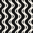 Vector monochrome seamless pattern with wavy lines, vertical waves, stripes