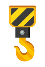 Crane Hook Icon Vector Illustration