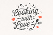 © foxysgraphic - Cooking with Love. Kitchen poster. Kitchen wall decor, sign, quote