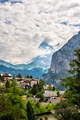 Wall Mural - Switzerland Beautiful Mountain Village