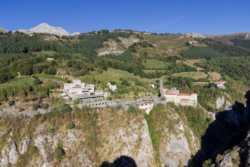 Wall Mural - Views of Arantzazu from the mountain Aitzabal in the Basque Country