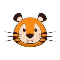 Poster - Tiger head wildlife cute animal cartoon