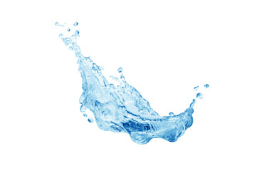 Water splash,water splash isolated on white background,blue water splash,