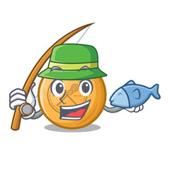 Sticker - Fishing lacrosse ball in the mascot shape