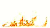 Fototapeta  - Fire flames isolated on white background.