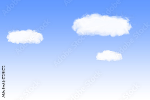 Illustration Of Blue Sky With Clouds Background 青空と雲の Illustration Of Blue Sky With Clouds Background 青空と雲の