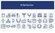© Jeandre - Vector dark blue hip hop icons - Vector