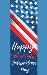 Wall Mural - Happy independence day 4th of July