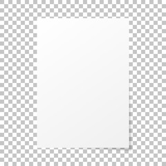 Wall Mural - Paper on a isolated background with shadow - vector design
