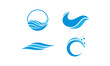 Water set template vector logo