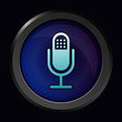 Microphone speaker (speech to text) vector logo. Karaoke app icon