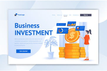 Creative website Ui Landing Page  template design. Vector illustration concept of web page design for website and mobile website development - Vector 