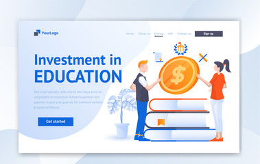 Creative website Ui Landing Page  template design. Vector illustration concept of web page design for website and mobile website development - Vector 