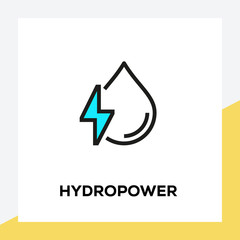 Wall Mural - HYDROPOWER LINE ICON SET