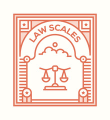 Wall Mural - LAW SCALES ICON CONCEPT