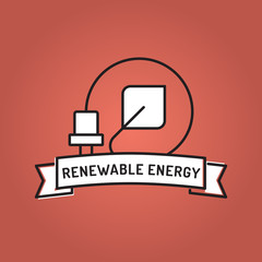 Canvas Print - RENEWABLE ENERGY LINE ICON SET