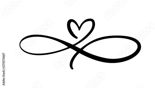 Love heart In the sign of infinity Poster Mural XXL