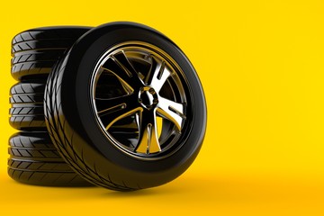 Poster - Set of car wheels