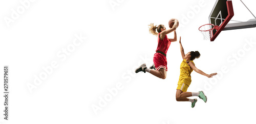 female basketball dunk
