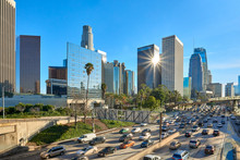 Los Angeles, California Downtown Cityscape Panorama.