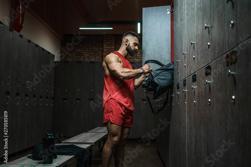 Working out in the locker room