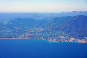 Wall Mural - Aerial view of Marbella, a resort town on the South coast of Spain on the Alboran Sea near Gibraltar