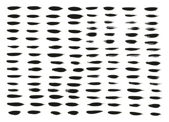 Wall Mural - calligraphy paint thin brush lines high detail abstract vector background set 107