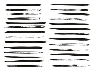 Wall Mural - calligraphy paint thin brush lines high detail abstract vector background set 86