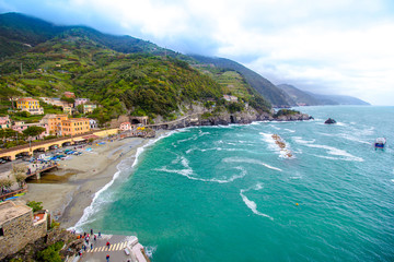 Monterosso al Mare, a village in the Cinque Terre, italy