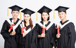 © Tom Wang - Group of graduate students. Isolated on white