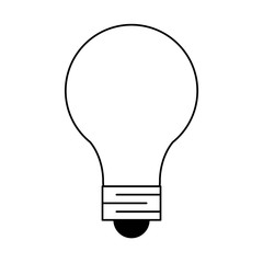 Wall Mural - Bulb light energy and big idea symbol in black and white