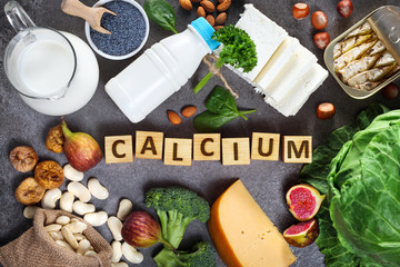 Wall Mural - Foods rich in calcium