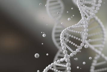 Wall Mural - dna structure abstract for science or medical molecule background, 3d illustration.