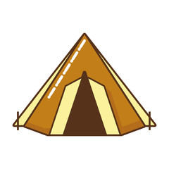 Sticker - camping tent isolated icon